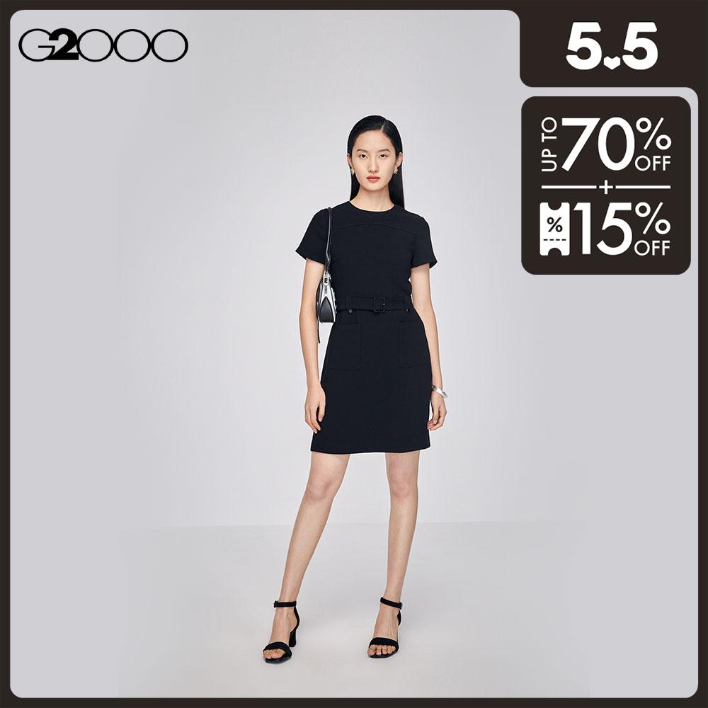 G2000 Women Soft Poly Dress With Belt