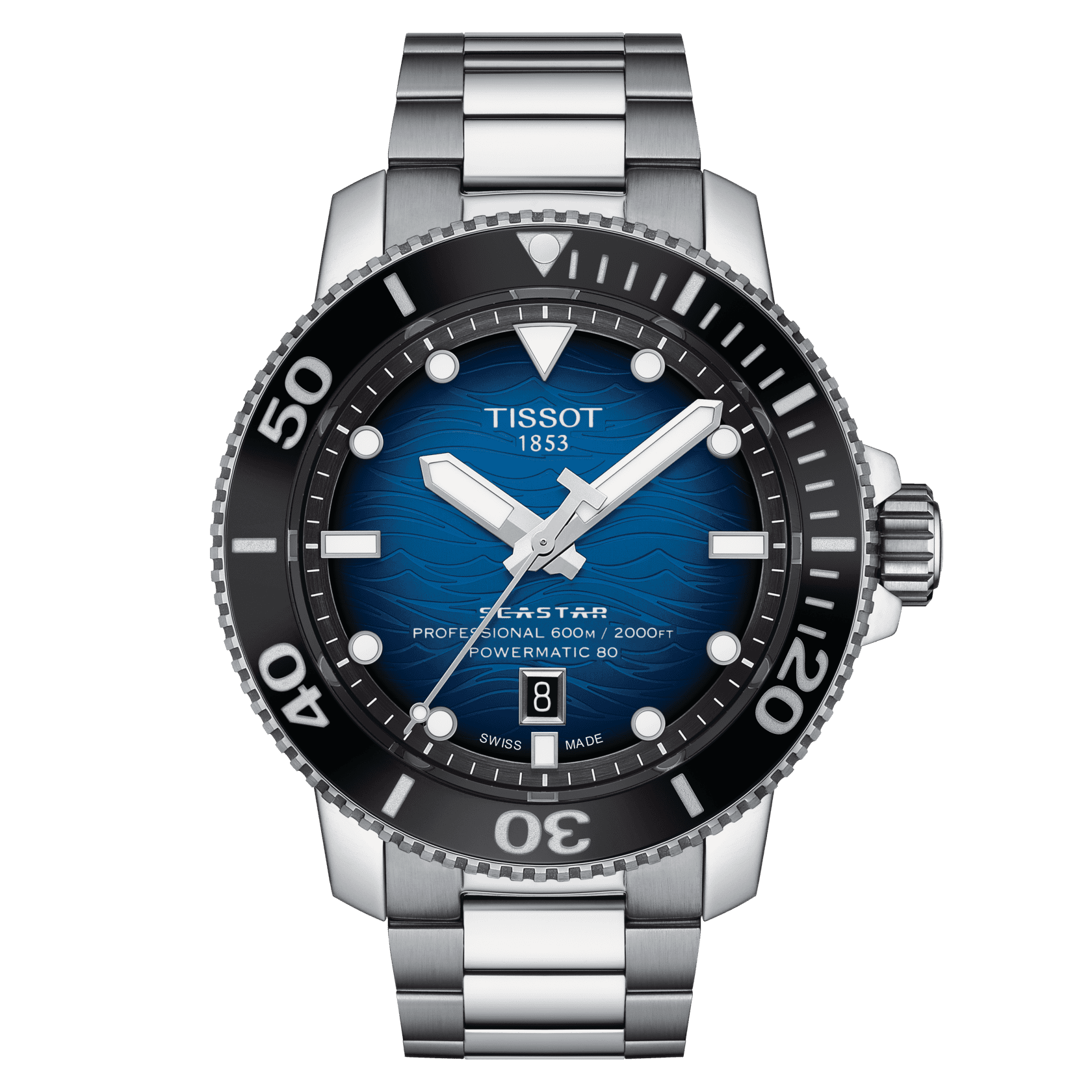 Tissot Seastar 2000 Professional Powermatic 80 Watch (T1206071104101)