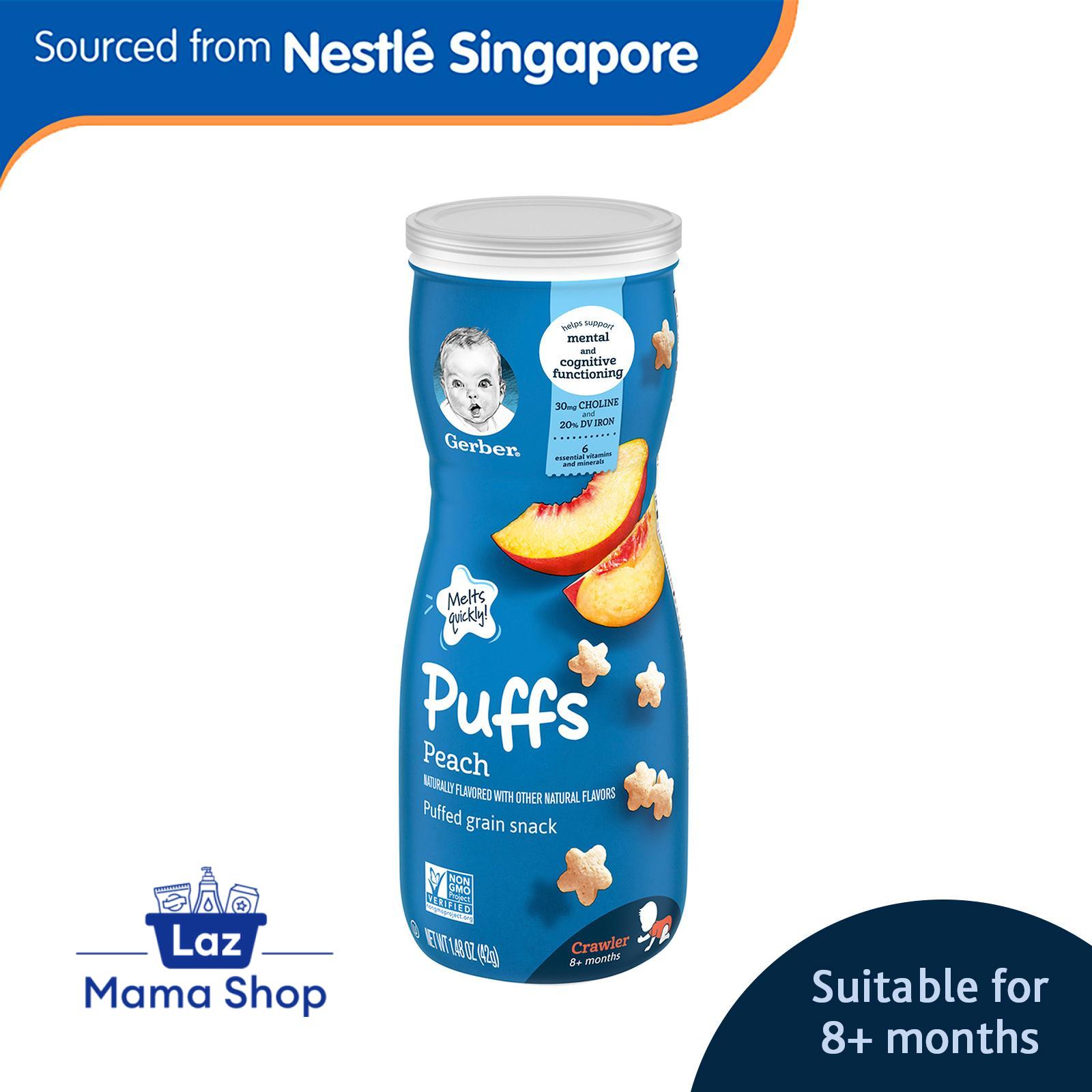 Gerber Graduates Peach Puffs Cereal Snack (Laz Mama Shop)