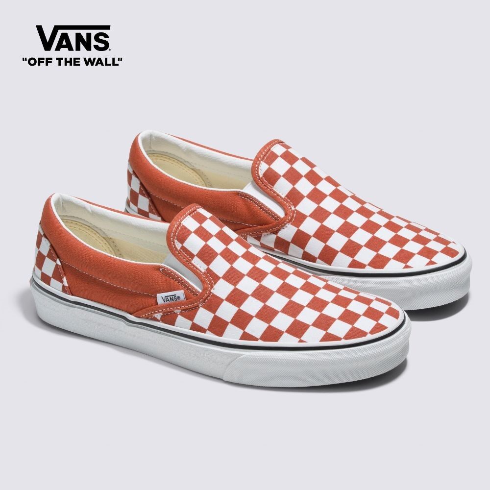 Vans Checkerboard ClassicSlip-On Men (Unisex US Size) ORANGE VN0A7Q5DGWP1